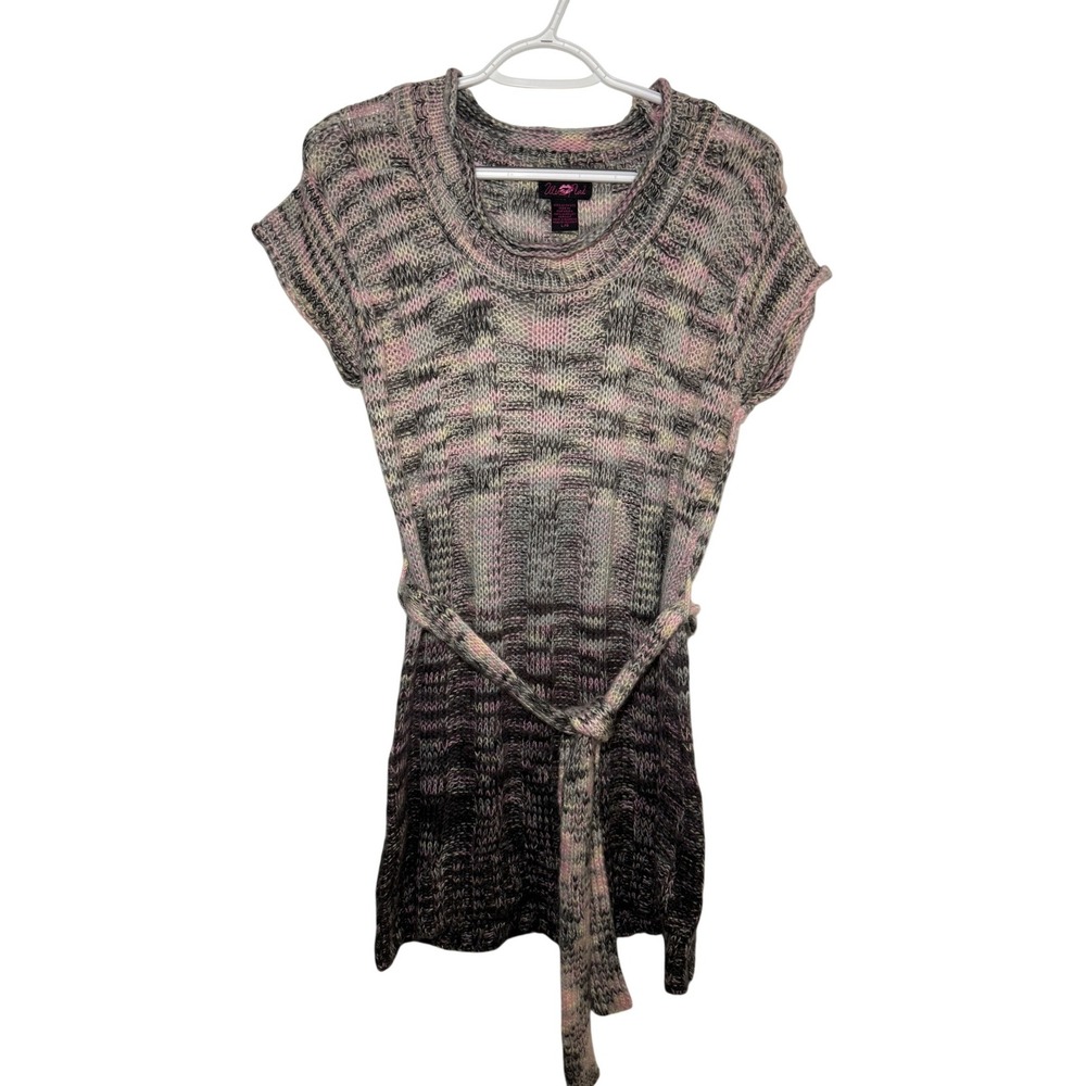 Ultraflirt Sweater Belted Ombre Knit Short Sleeve Sweater Womens Large Y2K Boho‎